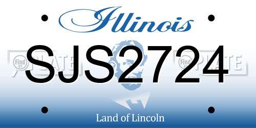 SJS2724 Illinois License Plate