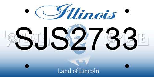 SJS2733 Illinois License Plate