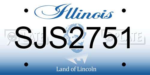 SJS2751 Illinois License Plate