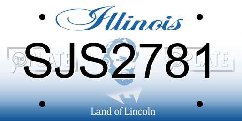 SJS2781 Illinois License Plate