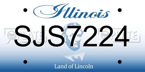 SJS7224 Illinois License Plate