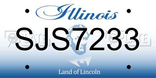 SJS7233 Illinois License Plate