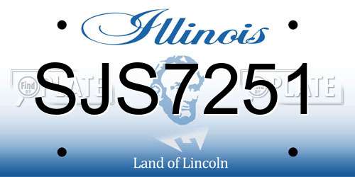 SJS7251 Illinois License Plate