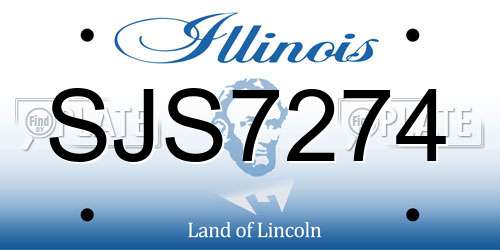 SJS7274 Illinois License Plate