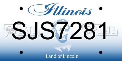 SJS7281 Illinois License Plate