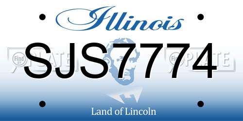 SJS7774 Illinois License Plate