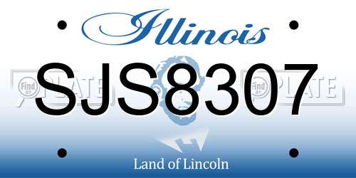 SJS8307 Illinois License Plate
