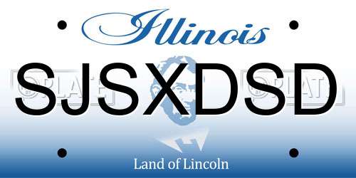 SJSXDSD Illinois License Plate