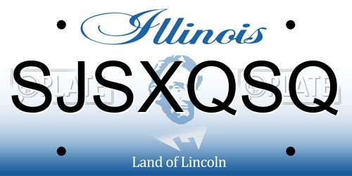 SJSXQSQ Illinois License Plate