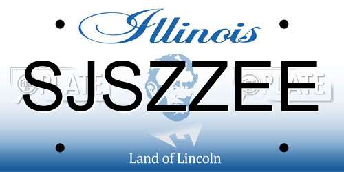 SJSZZEE Illinois License Plate