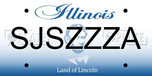 SJSZZZA Illinois License Plate