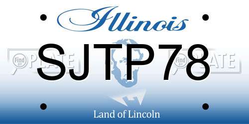 SJTP78 Illinois License Plate