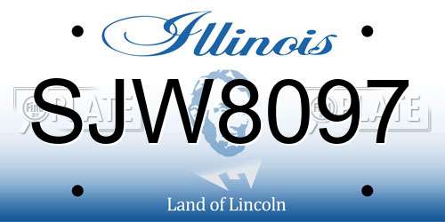 SJW8097 Illinois License Plate