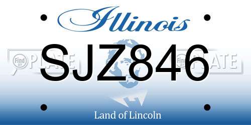 SJZ846 Illinois License Plate