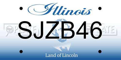 SJZB46 Illinois License Plate