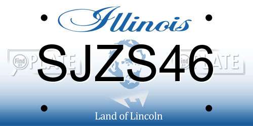 SJZS46 Illinois License Plate