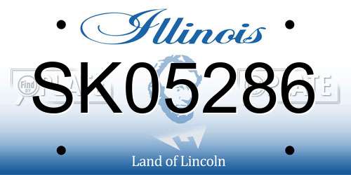 SK05286 Illinois License Plate