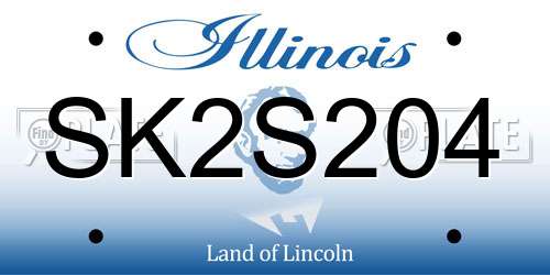 SK2S204 Illinois License Plate