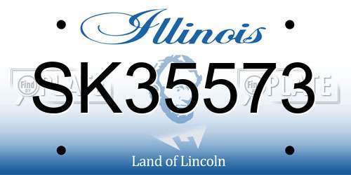 SK35573 Illinois License Plate