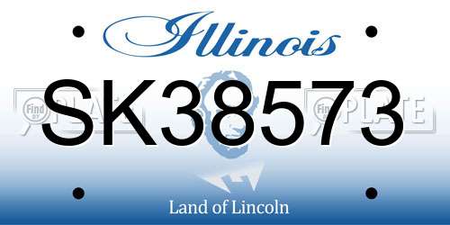 SK38573 Illinois License Plate
