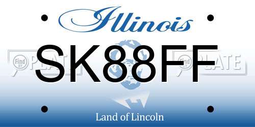 SK88FF Illinois License Plate