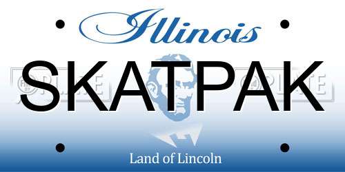 SKATPAK Illinois License Plate