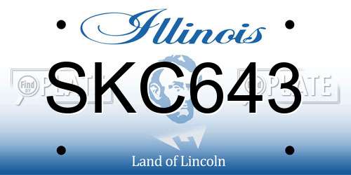 SKC643 Illinois License Plate