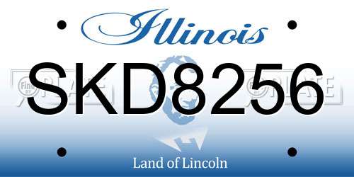 SKD8256 Illinois License Plate