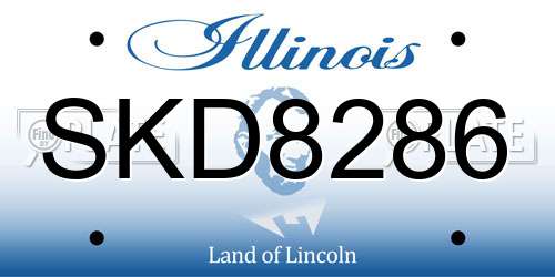 SKD8286 Illinois License Plate