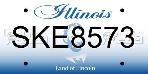 SKE8573 Illinois License Plate