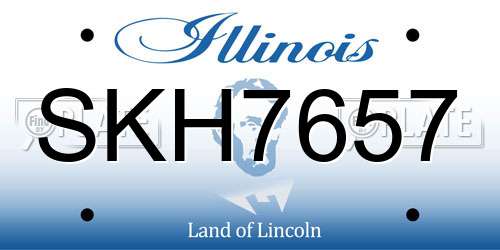 SKH7657 Illinois License Plate