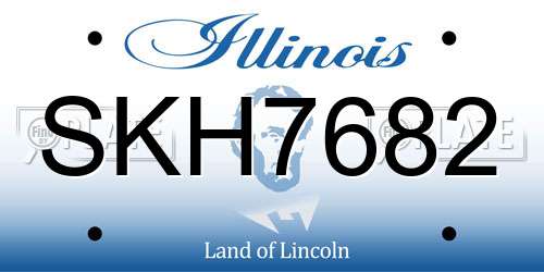 SKH7682 Illinois License Plate