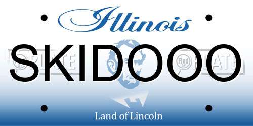 SKIDOOO Illinois License Plate