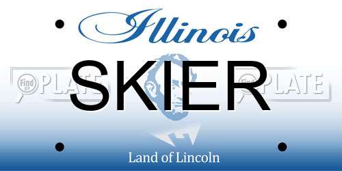 SKIER Illinois License Plate