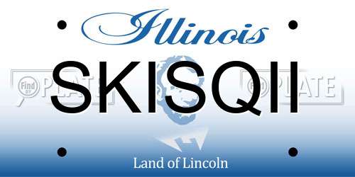 SKISQII Illinois License Plate