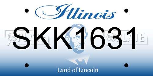 SKK1631 Illinois License Plate
