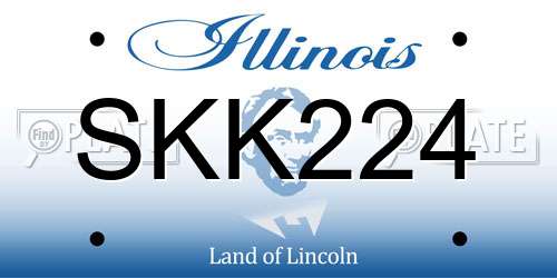 SKK224 Illinois License Plate