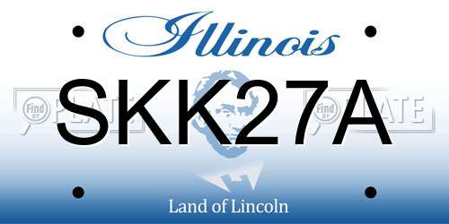 SKK27A Illinois License Plate