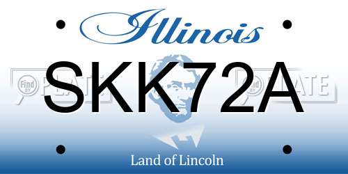 SKK72A Illinois License Plate