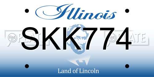 SKK774 Illinois License Plate