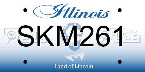 SKM261 Illinois License Plate