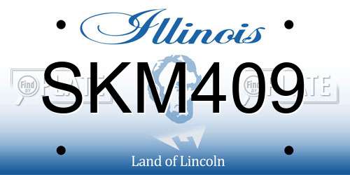 SKM409 Illinois License Plate