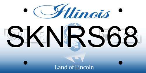 SKNRS68 Illinois License Plate