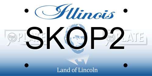 SKOP2 Illinois License Plate