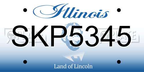 SKP5345 Illinois License Plate