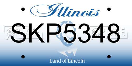 SKP5348 Illinois License Plate