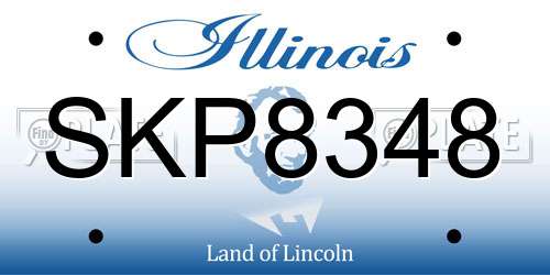 SKP8348 Illinois License Plate