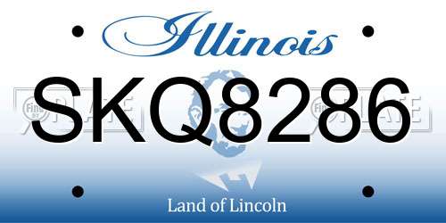 SKQ8286 Illinois License Plate