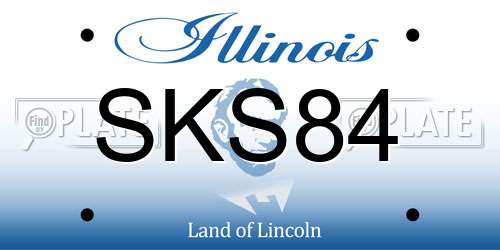 SKS84 Illinois License Plate