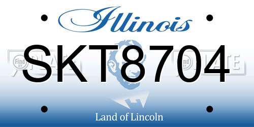 SKT8704 Illinois License Plate
